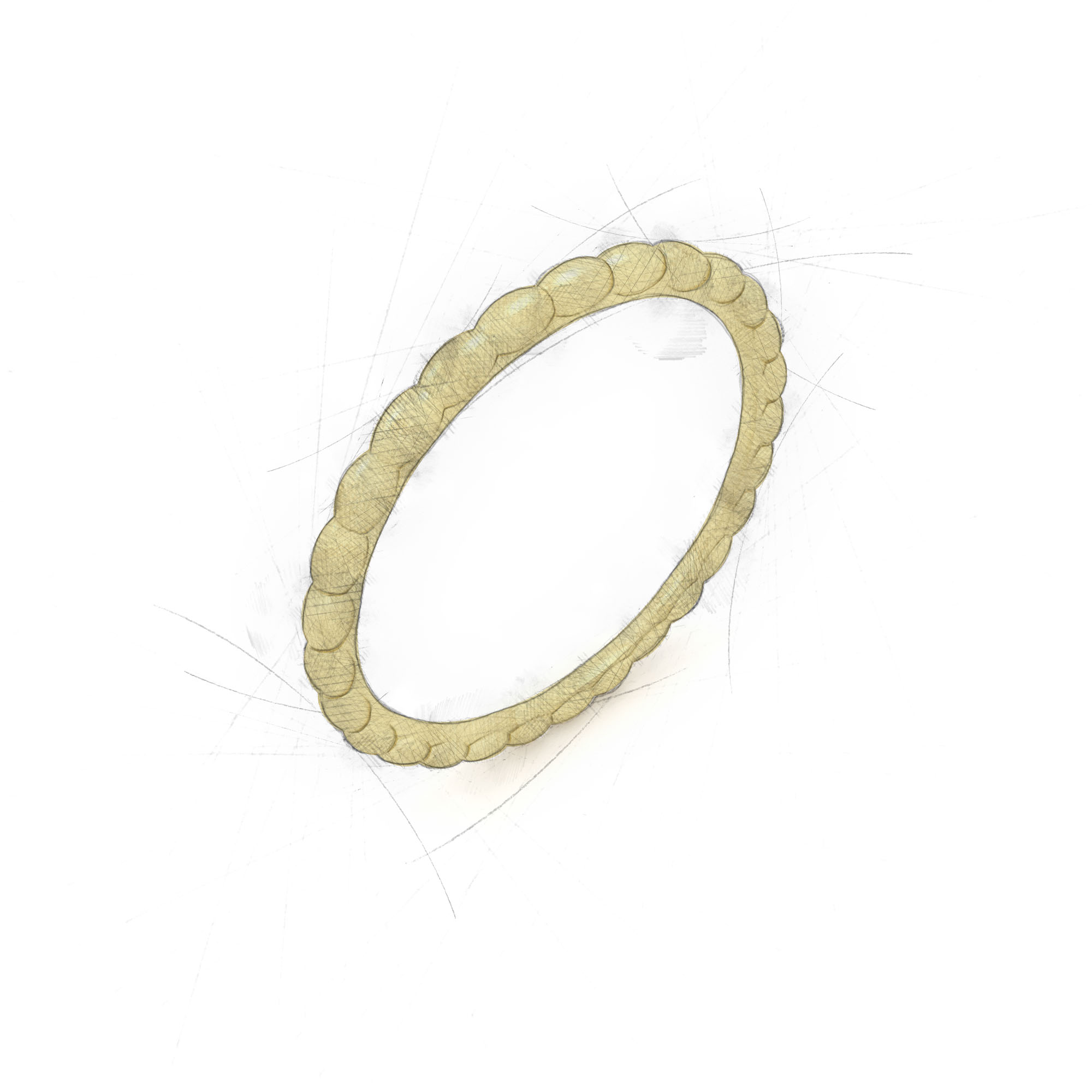 Ovaler Ring aus Waschgold von Filiotti